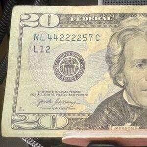 2017 $20 Dollar Bill Fancy Serial Number QUAD 2's  #205722894585